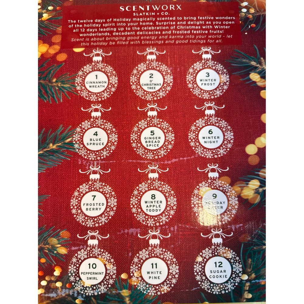 ScentWorx 12 Days of Scent Advent Calendar Candle Set 12pc Multi New Holiday - Picture 9 of 10